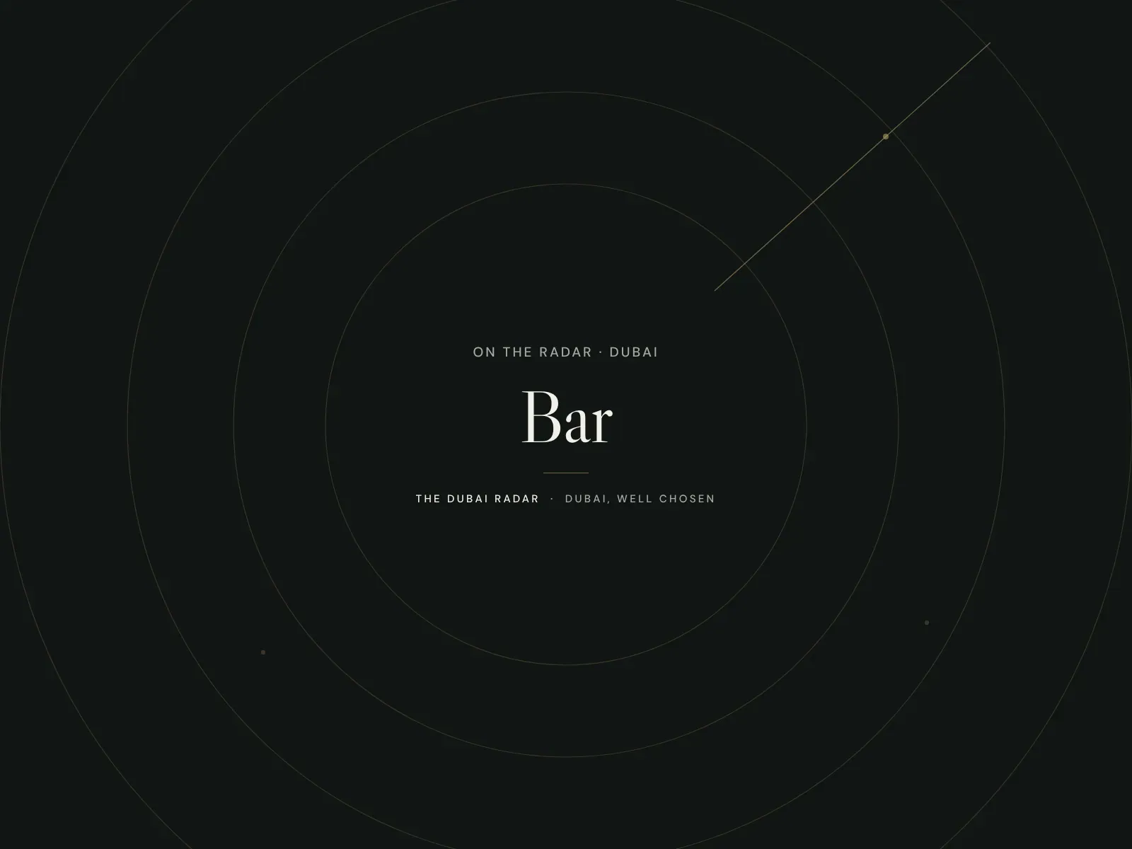 Bar on The Dubai Radar (branded placeholder)