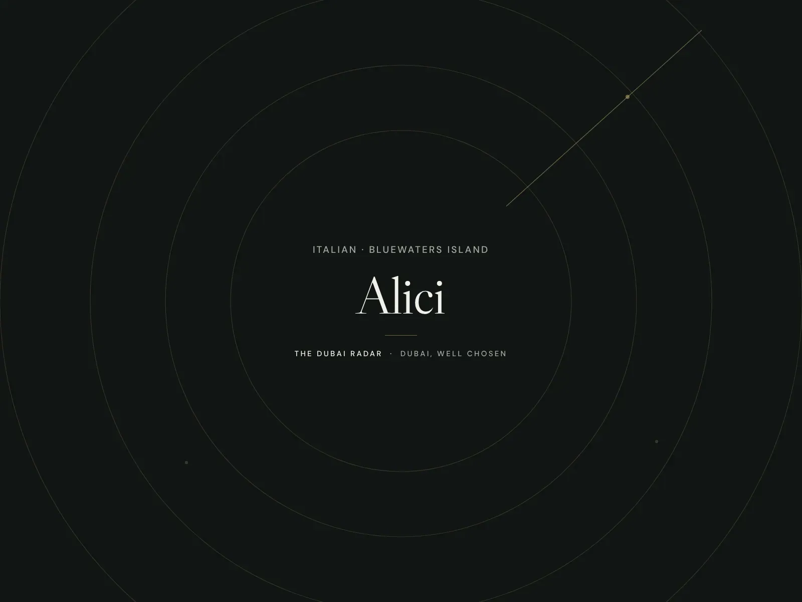Alici, Italian restaurant in Bluewaters Island, Dubai
