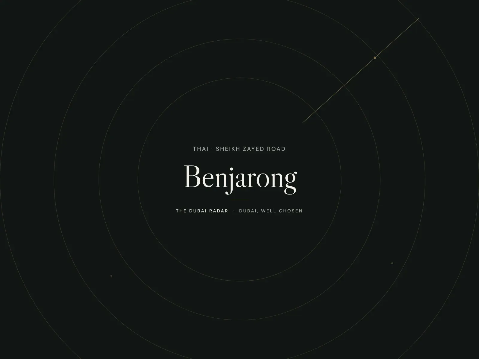 Benjarong, Thai restaurant in Sheikh Zayed Road, Dubai