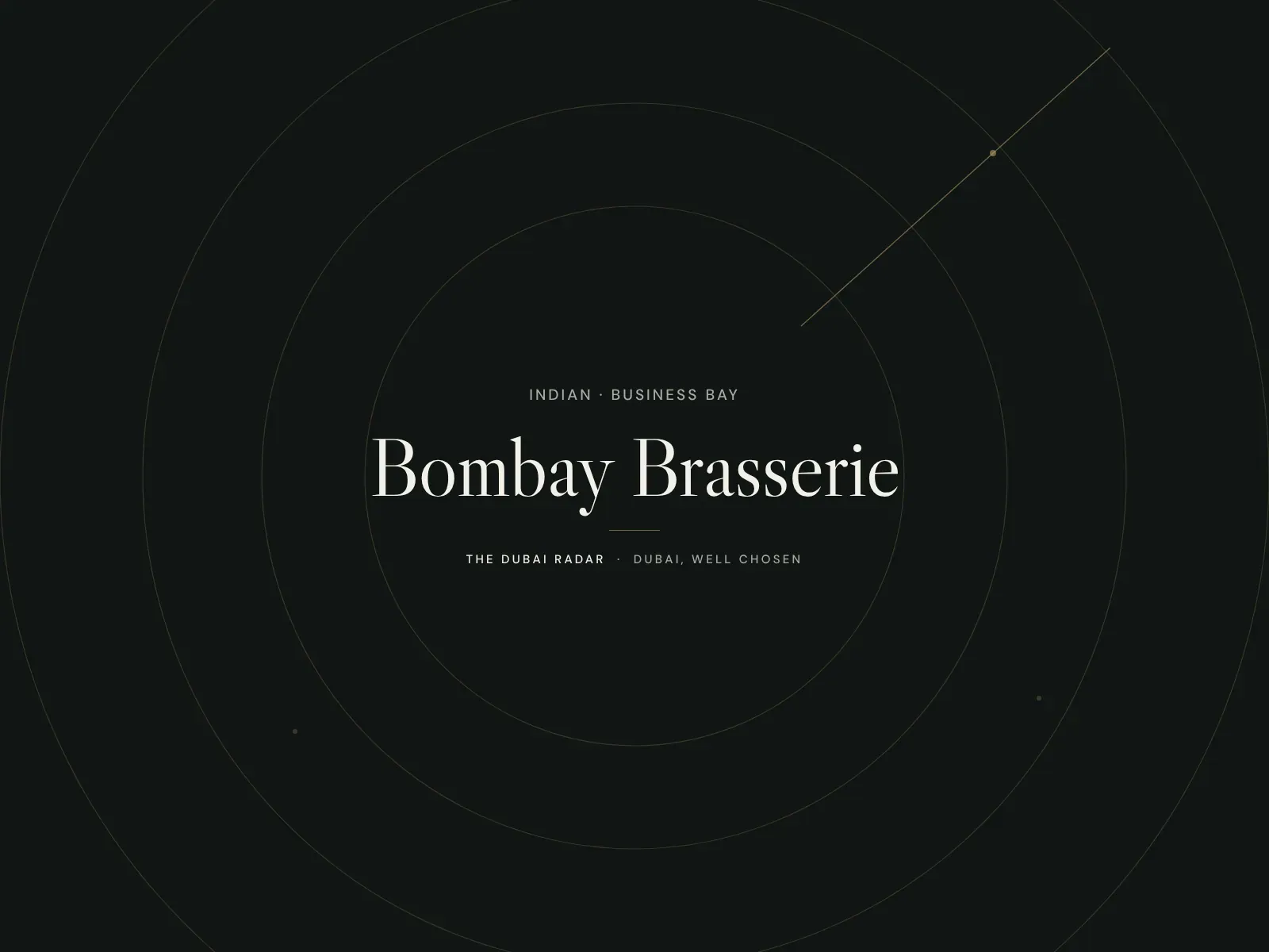 Bombay Brasserie, Indian restaurant in Business Bay, Dubai