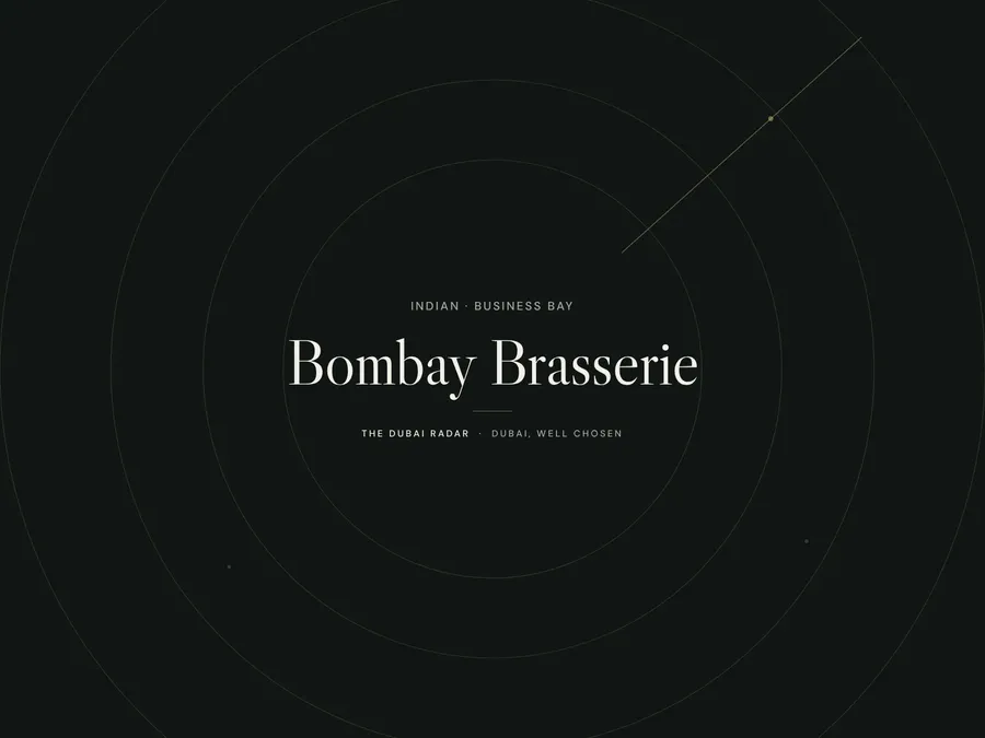 Bombay Brasserie, Indian restaurant in Business Bay, Dubai