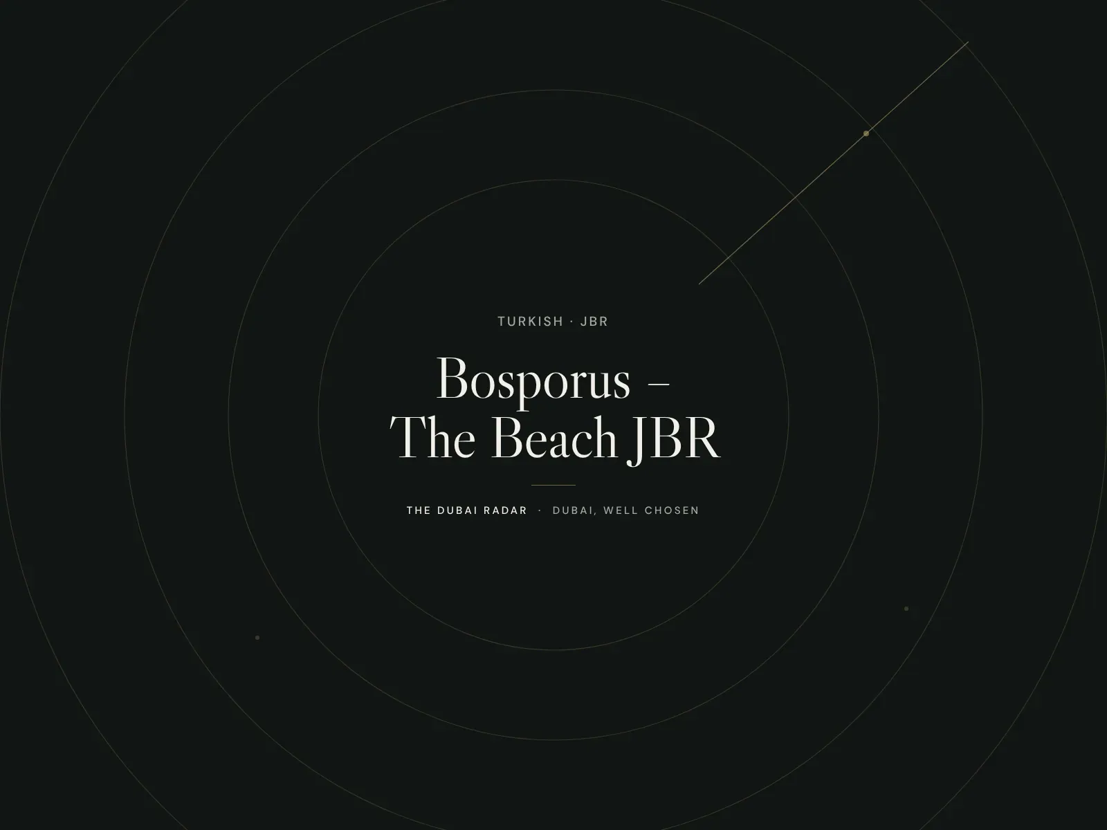 Bosporus – The Beach JBR, Turkish restaurant in JBR, Dubai