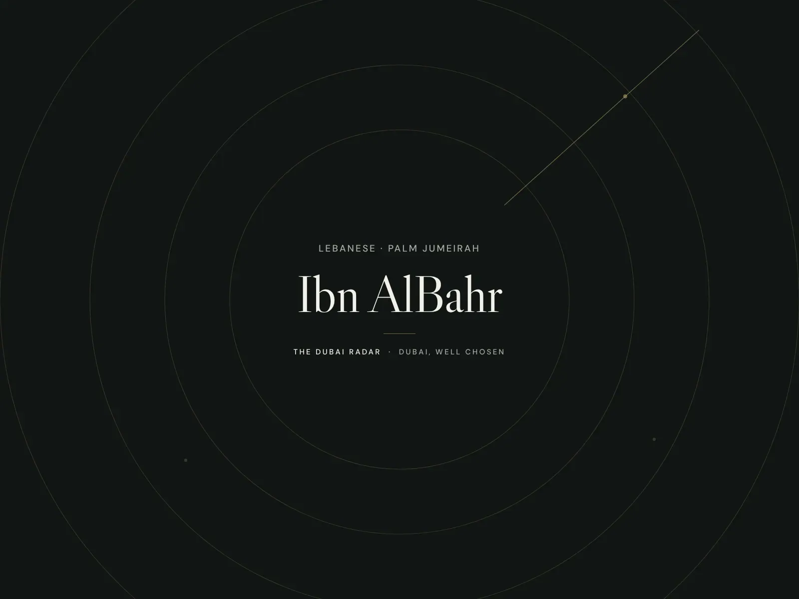 Ibn AlBahr, Lebanese restaurant in Palm Jumeirah, Dubai