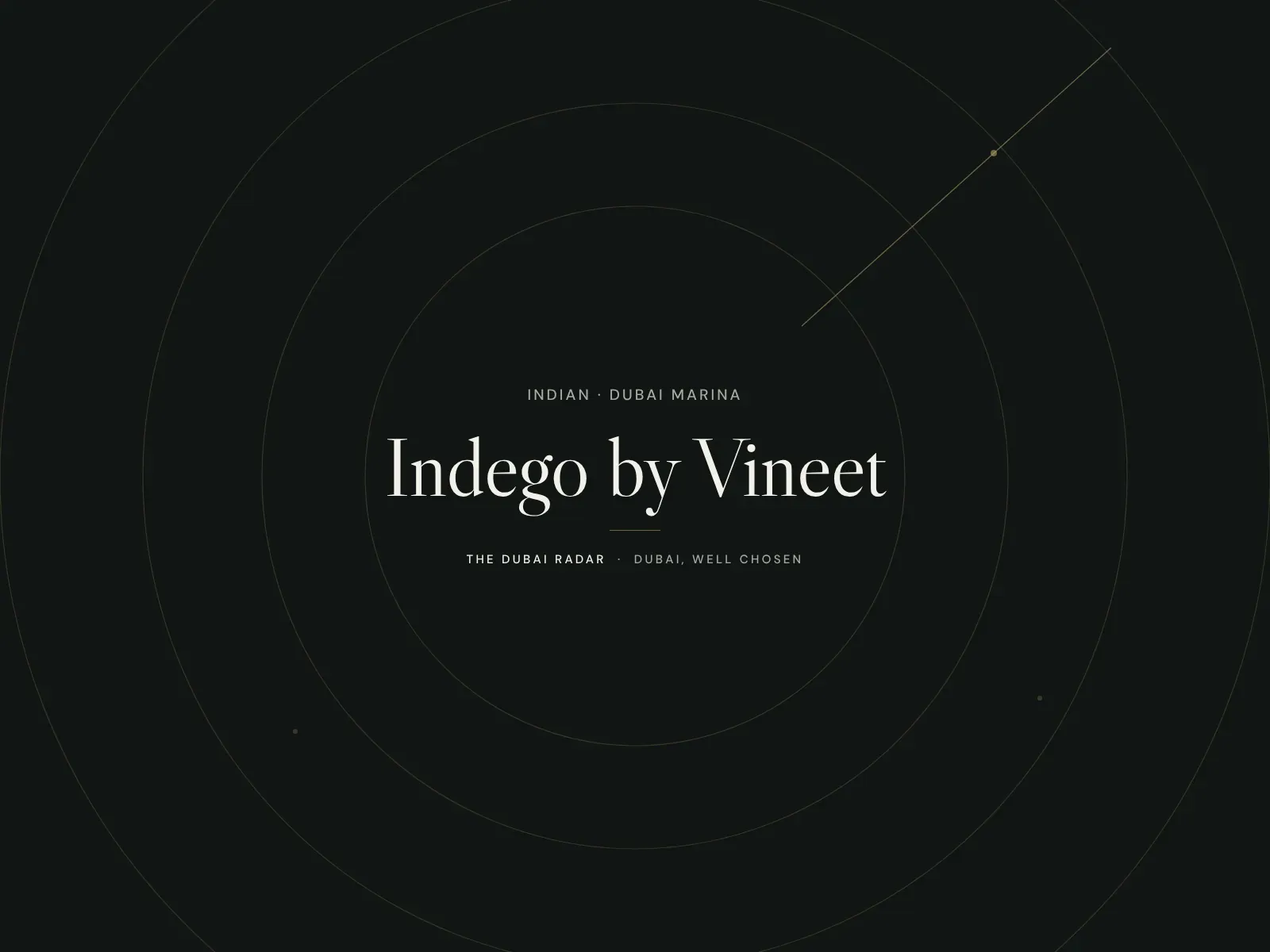 Indego by Vineet, Indian restaurant in Dubai Marina, Dubai
