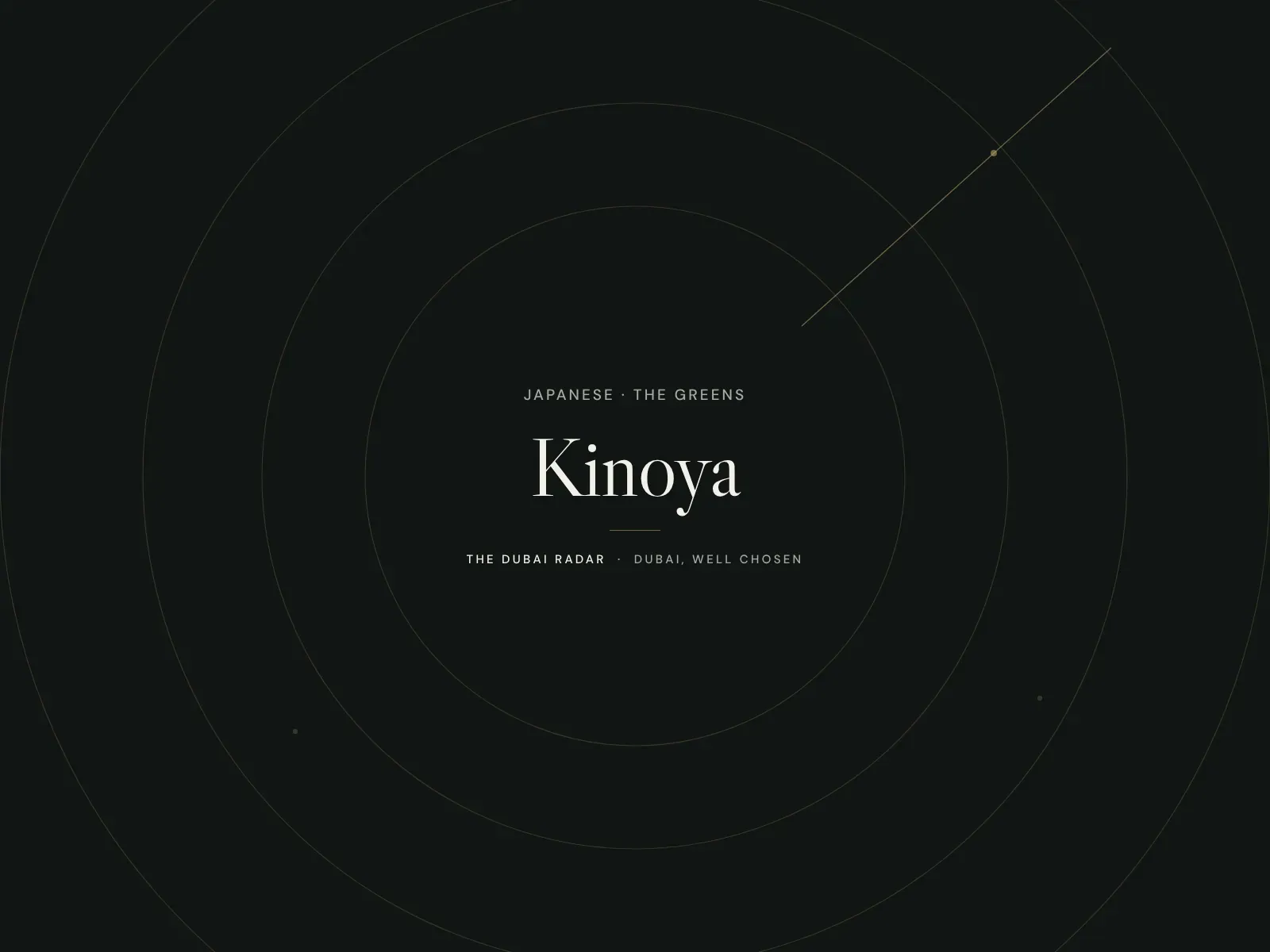 Kinoya, Japanese restaurant in The Greens, Dubai