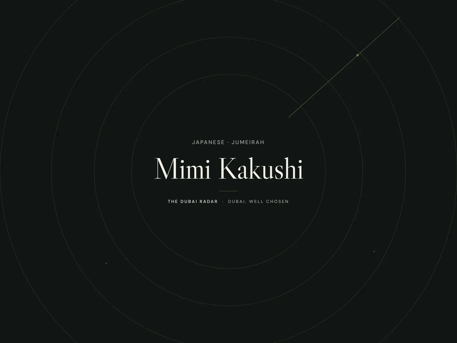 Mimi Kakushi, Japanese restaurant in Jumeirah, Dubai