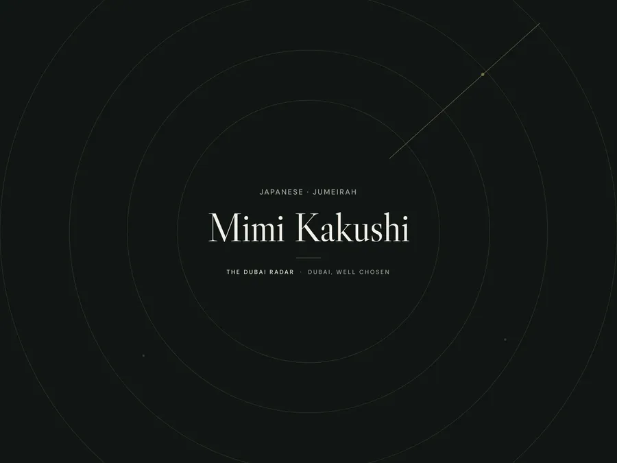 Mimi Kakushi, Japanese restaurant in Jumeirah, Dubai