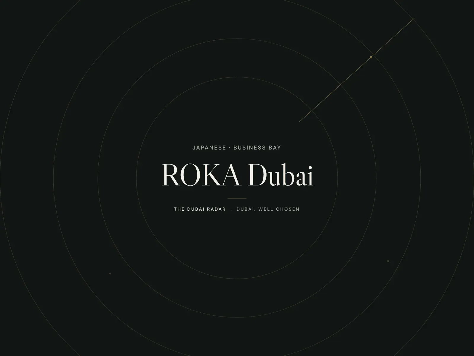 ROKA Dubai, Japanese restaurant in Business Bay, Dubai