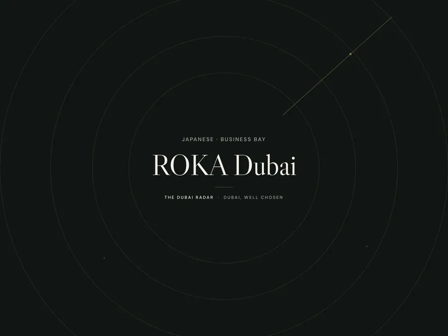ROKA Dubai, Japanese restaurant in Business Bay, Dubai