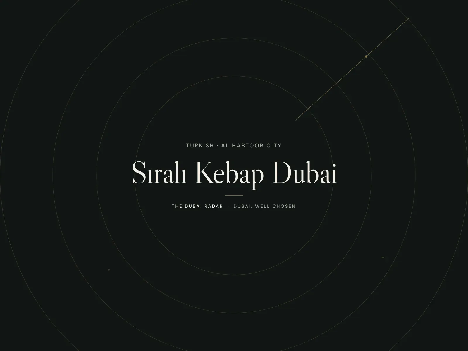 Sıralı Kebap Dubai, Turkish restaurant in Al Habtoor City, Dubai