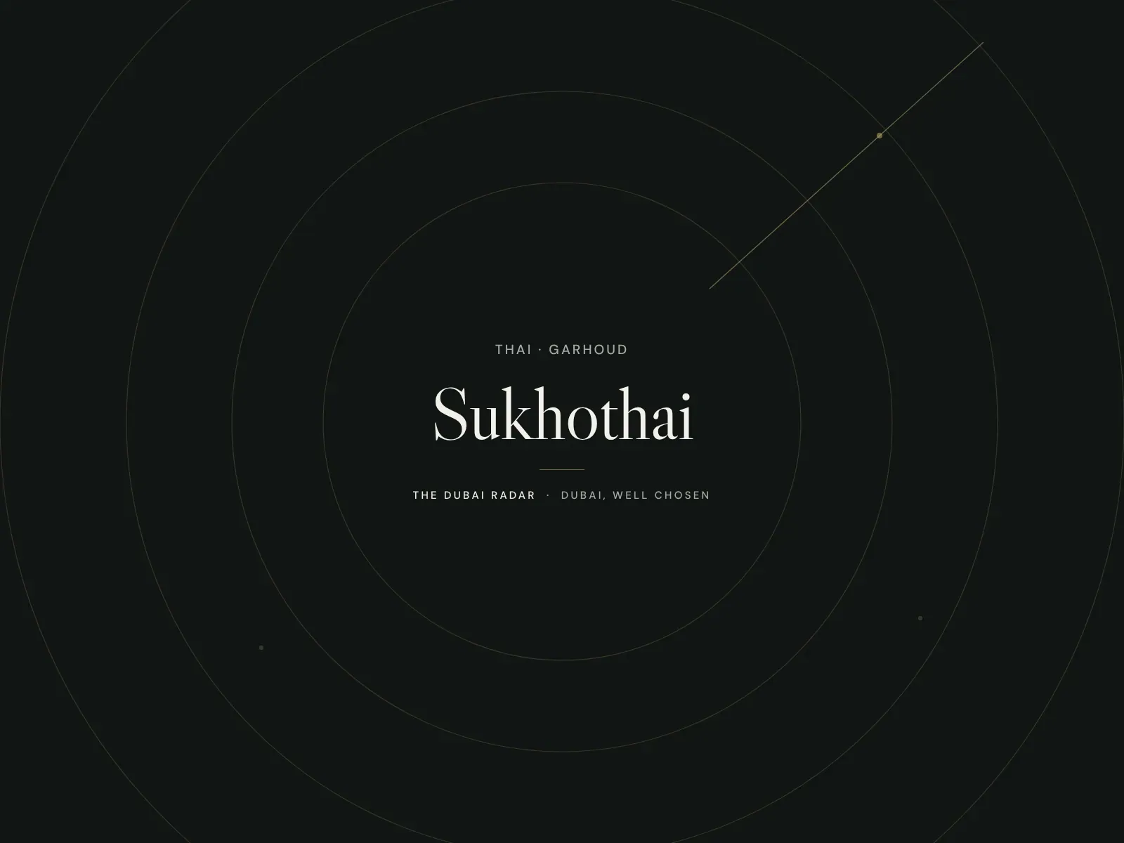 Sukhothai, Thai restaurant in Garhoud, Dubai