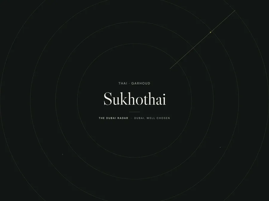 Sukhothai, Thai restaurant in Garhoud, Dubai