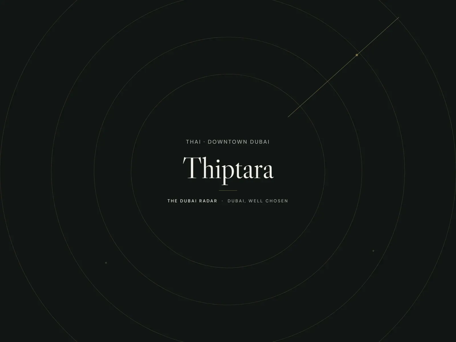 Thiptara, Thai restaurant in Downtown Dubai, Dubai