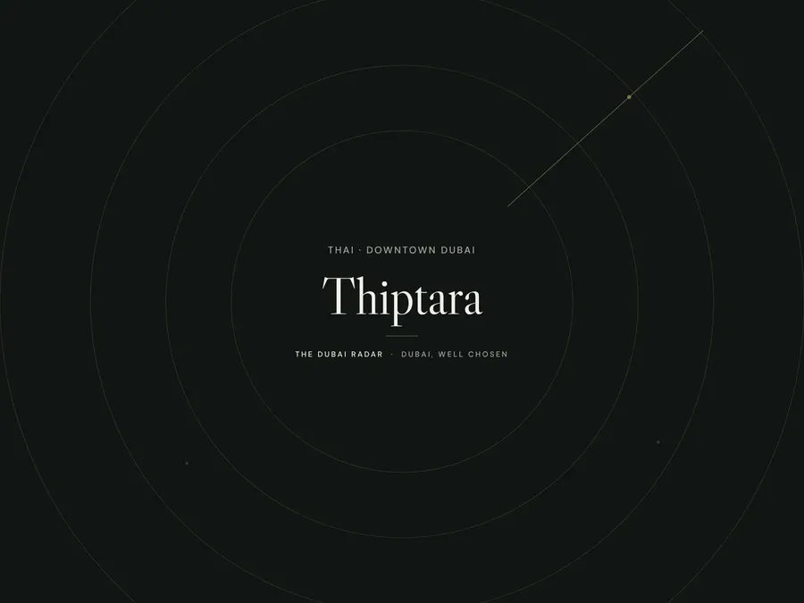 Thiptara, Thai restaurant in Downtown Dubai, Dubai