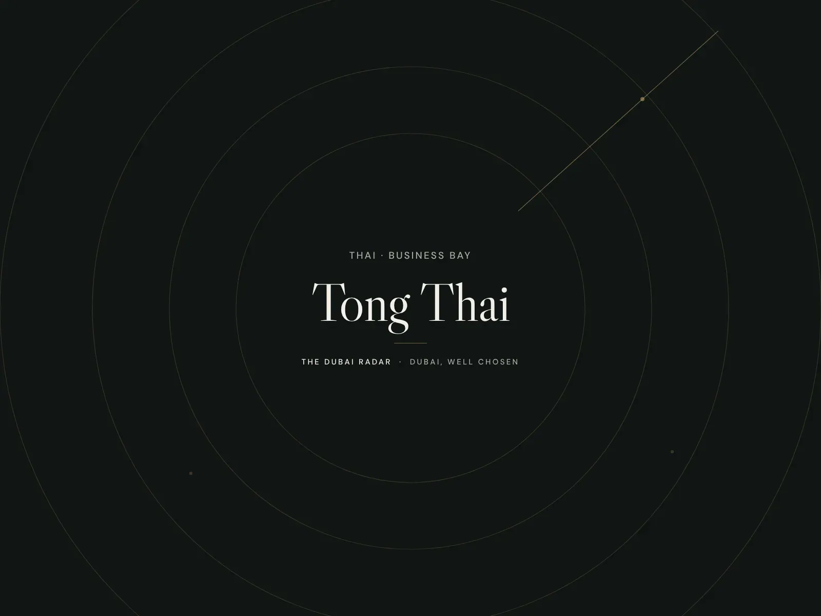 Tong Thai, Thai restaurant in Business Bay, Dubai