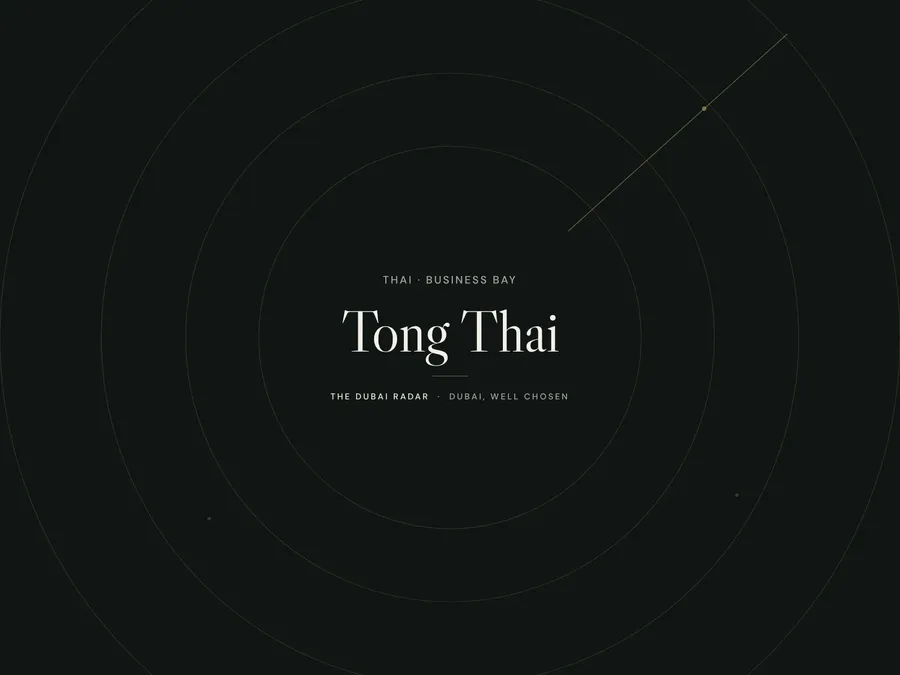 Tong Thai, Thai restaurant in Business Bay, Dubai