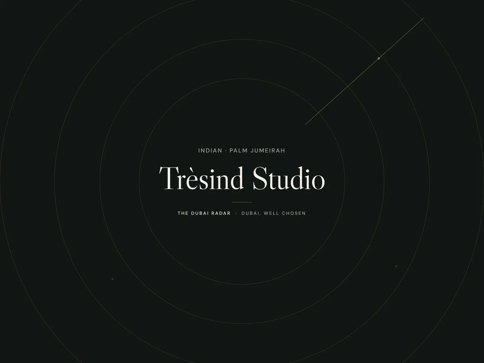 Trèsind Studio, Indian restaurant in Palm Jumeirah, Dubai