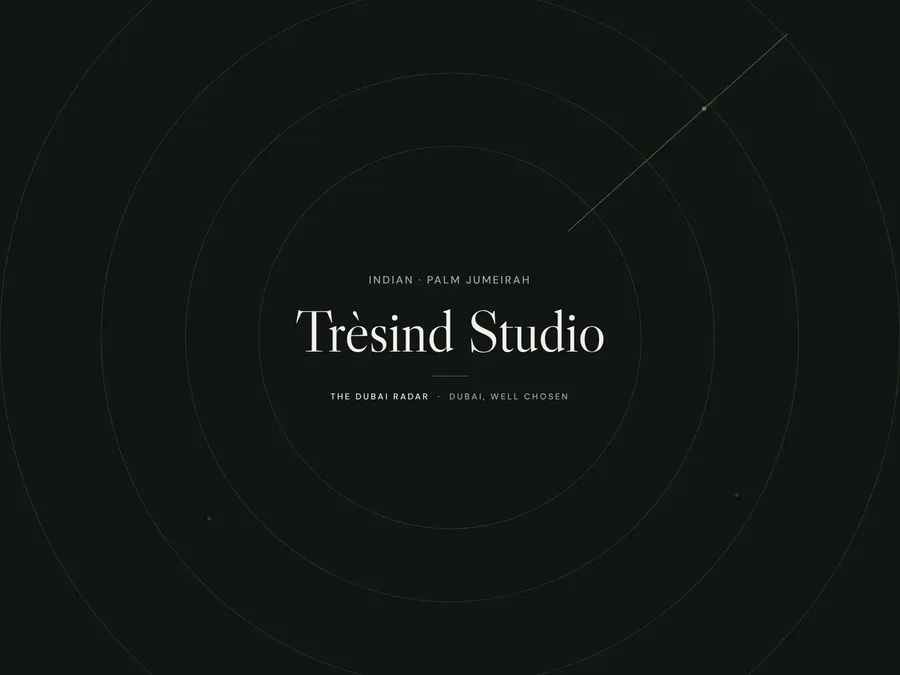 Trèsind Studio, Indian restaurant in Palm Jumeirah, Dubai