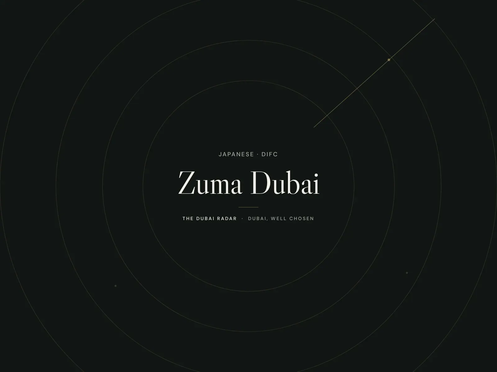 Zuma Dubai, Japanese restaurant in DIFC, Dubai