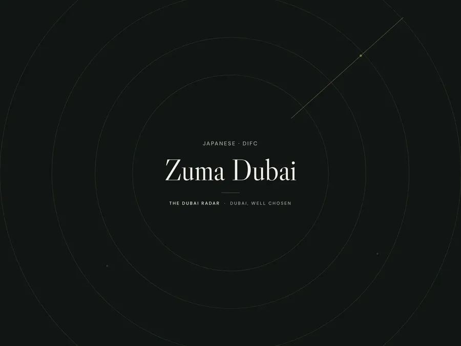 Zuma Dubai, Japanese restaurant in DIFC, Dubai